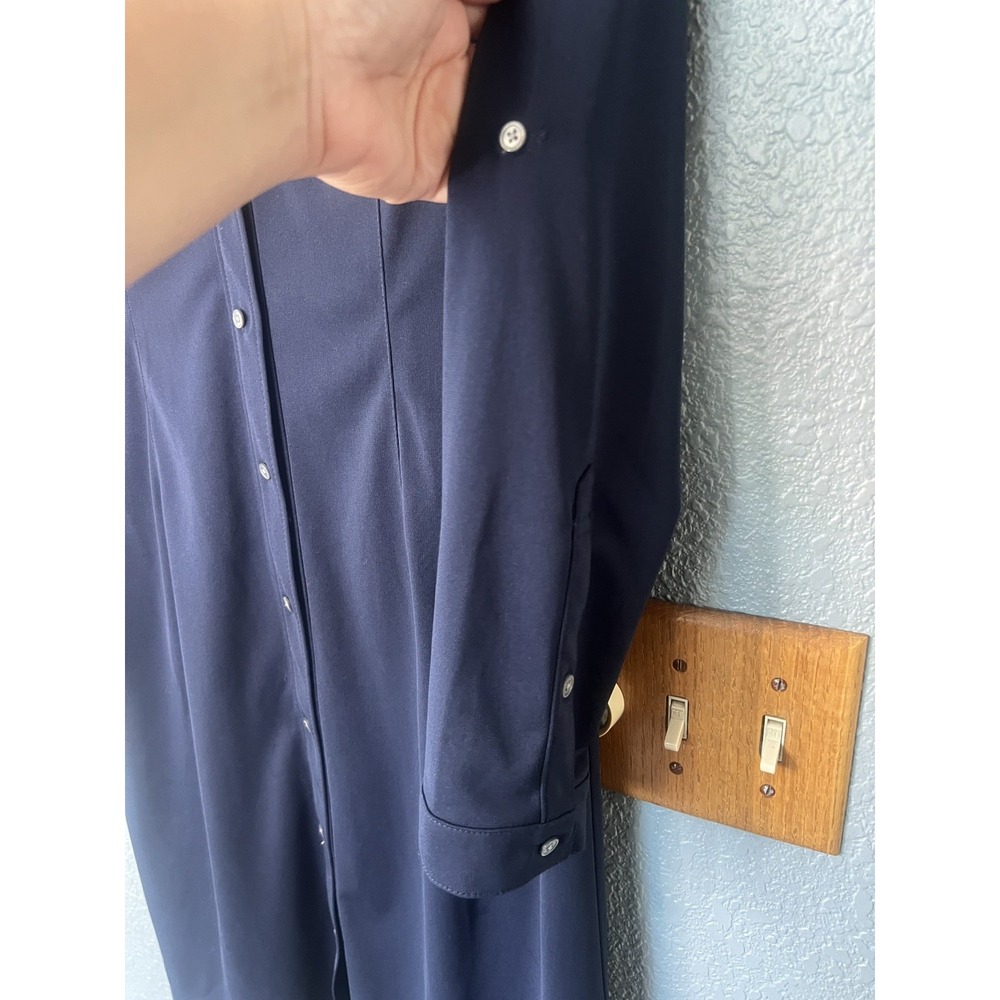 J Crew Navy Button Down Shirt Dress Size Small - Picture 6 of 9